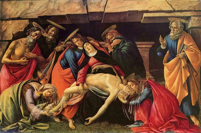 Botticelli (1444 - 1510) - “Đặt chúa vào hầm mộ”