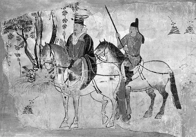 “KỴ SĨ VÀ NGƯỜI HẦU” THỜI ĐƯỜNG (618-906) - TRANH TƯỜNG ĐỘNG ĐÔN HOÀNG (TRUNG QUỐC)
